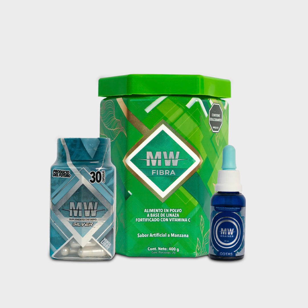 MW SILVER + DRENADOR + POTE DE FIBRA